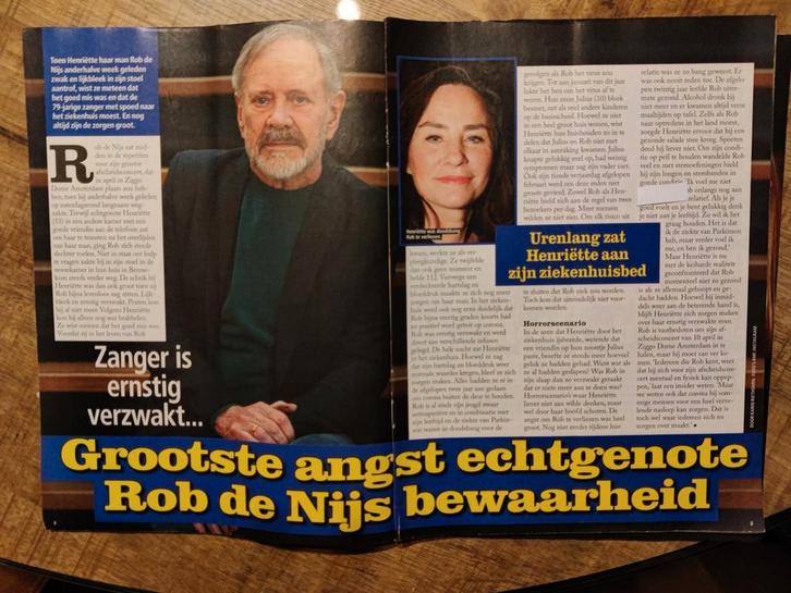 Rob de Nijs Artikel uit 2022, Verzamelen, Tijdschriften, Kranten en Knipsels, Knipsel(s), Nederland, 1980 tot heden, Ophalen of Verzenden