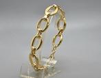 14 Karaat Goud op zilver fantasie schakel armband. 2026/59., ., Nieuw, Ophalen of Verzenden, .
