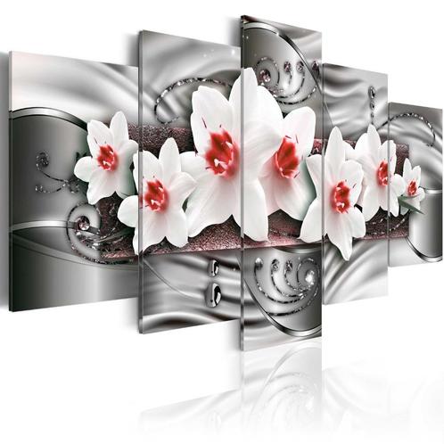 42 Modern Bloemen 5 Luik Canvas Schilderij XXL 200x100 Nieuw, Huis en Inrichting, Woonaccessoires | Schilderijen, Tekeningen en Foto's