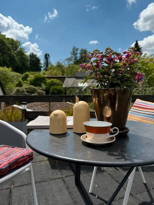 Beige roomstel: retro, 1987, Rosti Mepal made in Holland, Huis en Inrichting, Keuken | Servies, Gebruikt, Overige typen, Overige stijlen
