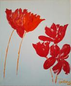 Kunstwerk olieverfschilderij tulpen groot, schilderij, Ophalen