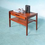 Vintage Deens design tafel Salin Møbler 60s sidetable, 1 of 2 laden, Ophalen of Verzenden, Zo goed als nieuw, Teakhout
