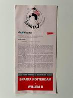Programma Sparta - Willem II  1999-2000 competitie., Ophalen of Verzenden, Nieuw, Sparta, Boek of Tijdschrift