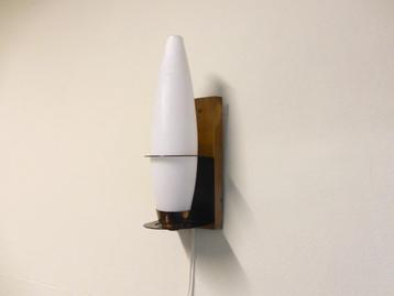 vintage Wandlamp lamp messing jaren 60 retro beschikbaar voor biedingen