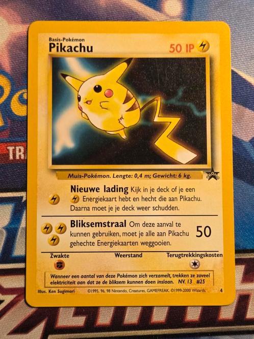 Pikachu WP4 Black Star Promo NL - EXC, Hobby en Vrije tijd, Verzamelkaartspellen | Pokémon, Gebruikt, Losse kaart, Ophalen of Verzenden