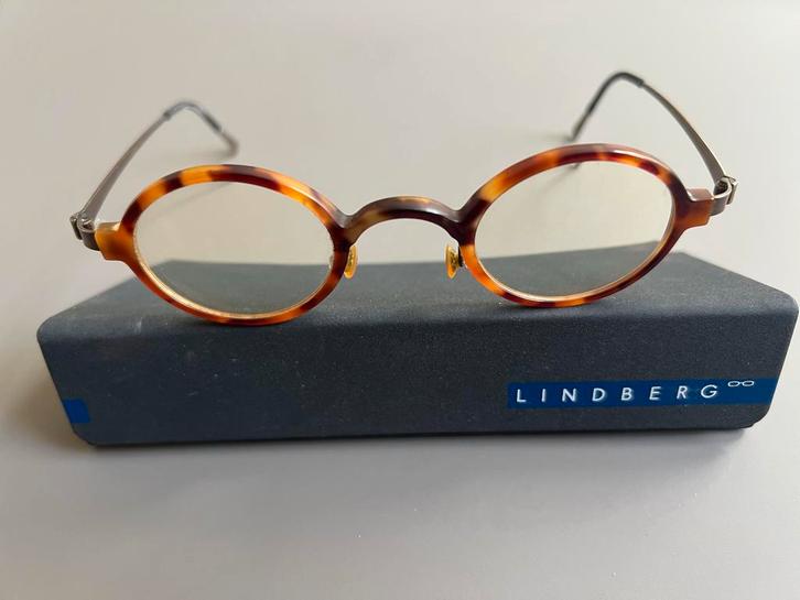 Lindberg Heren Bril - Bruin Gevlamd - Goede Staat, Sieraden, Tassen en Uiterlijk, Zonnebrillen en Brillen | Heren, Gebruikt, Bril