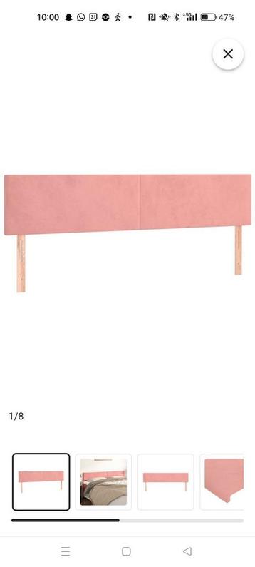 Hoofdbord vida xl.roze   beschikbaar voor biedingen