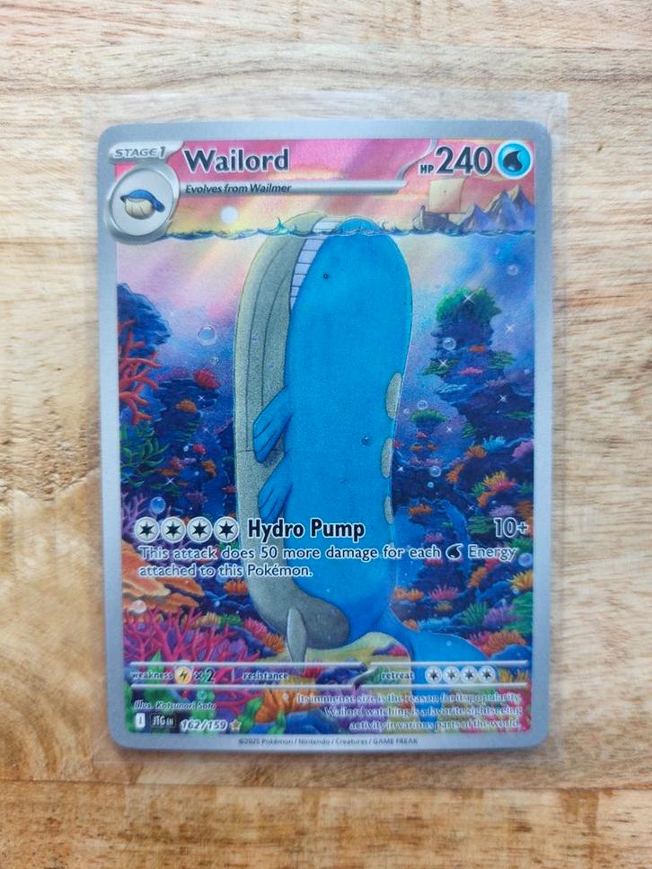 Journey Together # 162/159 Wailord, Hobby en Vrije tijd, Verzamelkaartspellen | Pokémon, Zo goed als nieuw, Losse kaart, Ophalen of Verzenden