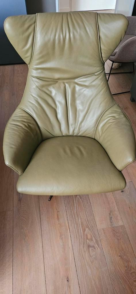 Gealux Eton relaxfauteuil en hocker, Huis en Inrichting, Fauteuils, Zo goed als nieuw, Leer, 50 tot 75 cm, 75 tot 100 cm, Ophalen