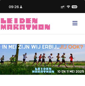 Gezocht ticket halve marathon Leiden!!!  beschikbaar voor biedingen