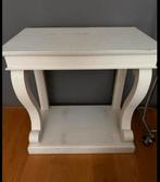 Whitewash gebroken wit massief houten sidetable 80 cm breed, Huis en Inrichting, Tafels | Sidetables, Ophalen, Gebruikt, 50 tot 100 cm