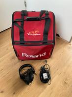 Roland FR-1 V-Accordion Wit - Zo goed als nieuw!, Toetsaccordeon, Zo goed als nieuw, Met koffer, Ophalen