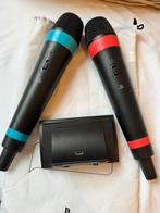 Singstar PS3 Draadloze Microfoons + 2 Games (ABBA, Pop), Muziek, Gebruikt, 2 spelers, Eén computer