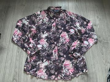 Tom Tailor dames roze bloemen blouse overhemd maat 40 beschikbaar voor biedingen