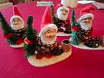 Vier stuks 60er jaren kerstman kaarsen standaard, Diversen, Kerst, Ophalen of Verzenden, Gebruikt