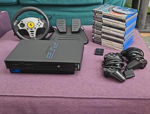 PS2 Fat — Racepakket, Spelcomputers en Games, Spelcomputers | Sony PlayStation 2, Zo goed als nieuw, Ophalen of Verzenden