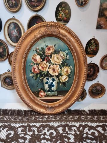 Klassiek olieverf olieverfschilderij schilderij bloemen L83 beschikbaar voor biedingen