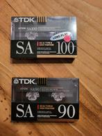 TDK SA90 & SA100 Cassettebandjes - Nieuw, 2 t/m 25 bandjes, Overige genres, Ophalen of Verzenden, Nieuw in verpakking