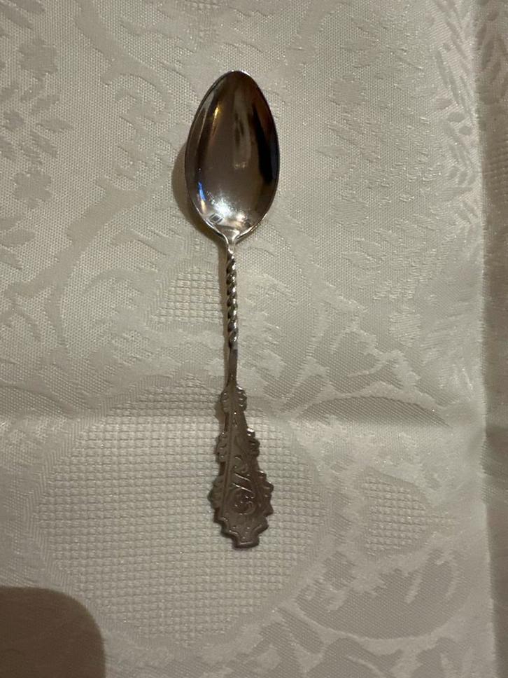 Antieke zilveren lepel theelepel, Antiek en Kunst, Antiek | Bestek, Ophalen
