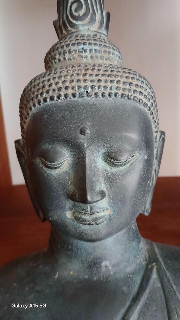 Vintage Thais Boeddha hoofd, Huis en Inrichting, Woonaccessoires | Boeddhabeelden, Gebruikt, Ophalen of Verzenden
