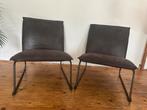 Fauteuil James - velvet antraciet (Leen Bakker), Huis en Inrichting, Stoelen, Ophalen, Gebruikt, Grijs, Twee