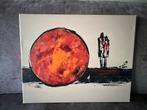Abstract Schilderij - Bloedmaan, Ophalen of Verzenden