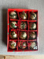 12 Vintage victorian papier mache bladmuziek kerstballen, Diversen, Kerst, Ophalen of Verzenden, Nieuw