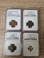 4x NGC munt Nederland UNC/FDC, Ophalen of Verzenden, Nederland