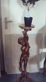 zuil  met gesneden houten putto verguld barok, Ophalen