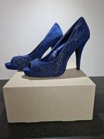 Blauwe hoge hakken met open teen en strass steentjes, Kleding | Dames, Schoenen, Pumps, Blauw, Nieuw, Ophalen of Verzenden