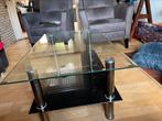Salontafel met glazenblad, Huis en Inrichting, Tafels | Salontafels, Ophalen, 100 tot 150 cm, 50 tot 100 cm, Zo goed als nieuw
