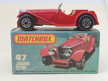 JAGUAR SS100 MATCHBOX No47 UIT 1981ONBESPEELD MET DOOSJE  beschikbaar voor biedingen
