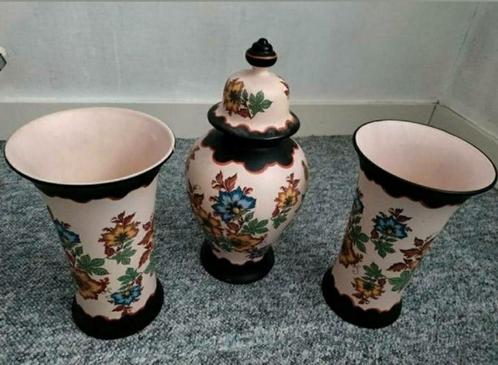 Vazen,Keramiek,Gouda,Modica,plateel,creme,120,366,Brocante, Huis en Inrichting, Woonaccessoires | Vazen, Nieuw, Overige kleuren