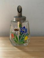 Vintage suikerstrooier van glas met bloemen, Huis en Inrichting, Keuken | Servies, Glas of Glazen, Ophalen of Verzenden, Overige stijlen
