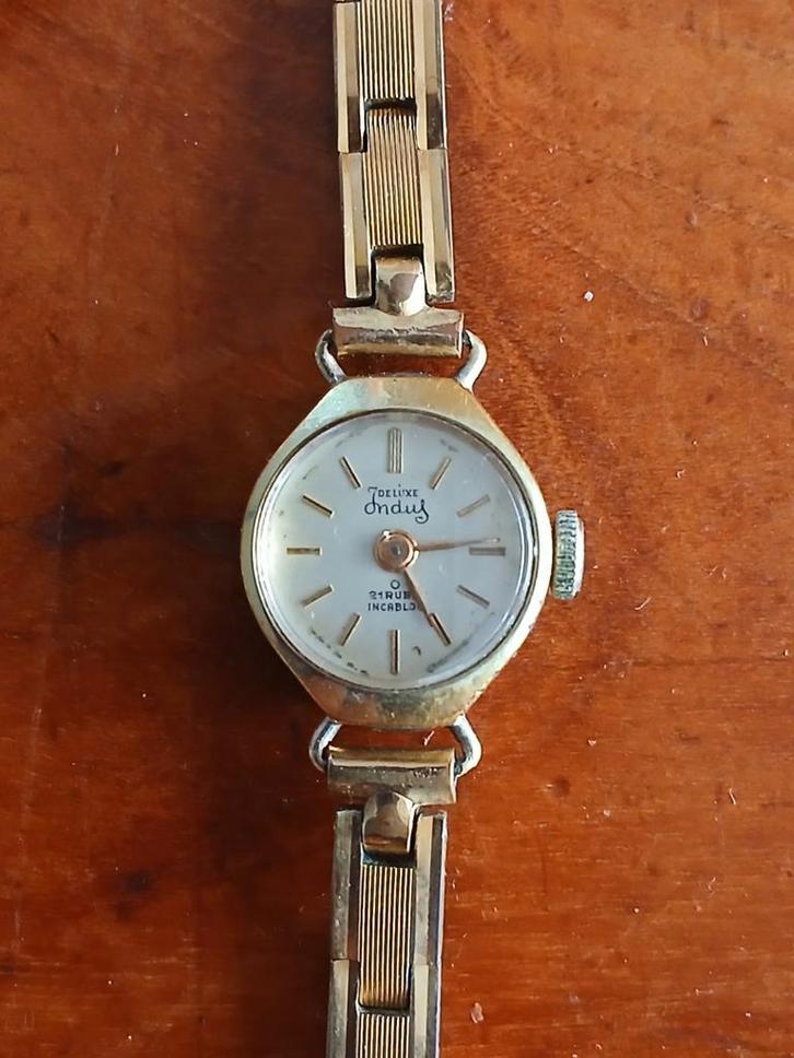 Indus dames horloge de luxe 21 rub incabloc verguld (rolled, Sieraden, Tassen en Uiterlijk, Horloges | Dames, Overige merken, Goud