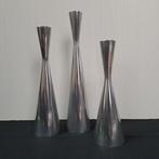 3 RVS vintage design Ikea kandelaars Erika Pekkari, Ophalen of Verzenden, Zo goed als nieuw, Minder dan 25 cm