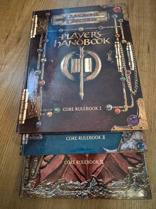 Dungeons & Dragons Core Rulebook 1 2 & 3 RPG, Boeken, Fantasy, Zo goed als nieuw, Ophalen of Verzenden