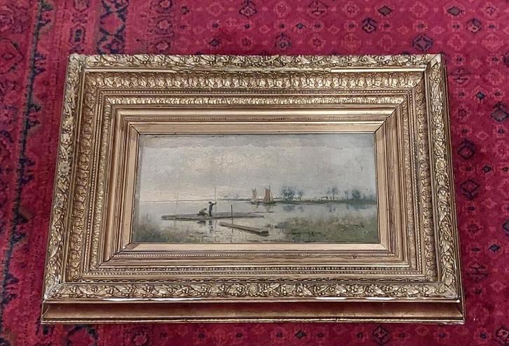 Willem Cornelis Rip (1856-1922) - Olieverf op doek, Antiek en Kunst, Kunst | Schilderijen | Klassiek, Ophalen