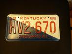 Kentekenplaat licenseplate Kentucky Handicapped Veteran USA, Auto's, Gebruikt, Ophalen of Verzenden