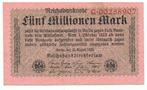 5 miljoen mark  Nr.  20, Postzegels en Munten, Bankbiljetten | Europa | Niet-Eurobiljetten, Ophalen of Verzenden, Duitsland, Los biljet