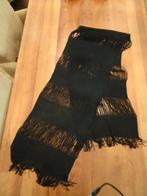 Zwarte sjaal met ingeweven strepen, Verzenden, Nieuw, Maat 46/48 (XL) of groter, Sjaal