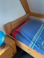 Houten Eenpersoonsbed, Huis en Inrichting, Slaapkamer | Bedden, 90 cm, Eenpersoons, Bruin, Ophalen of Verzenden
