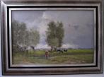 F.J. (Frits) Goosen schilderij "Landschap in Langerak", Antiek en Kunst, Ophalen