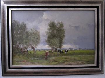 F.J. (Frits) Goosen schilderij "Landschap in Langerak"  beschikbaar voor biedingen