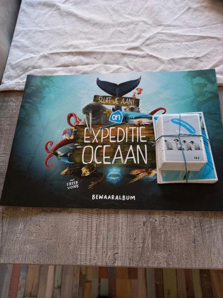 Expeditie oceaan album, compleet, AH Freek Vonk, Verzamelen, Supermarktacties, Albert Heijn, Ophalen of Verzenden