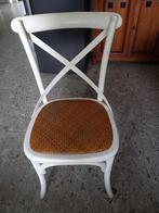 Bistro/ landelijke stijl stoelen. Crossback.wit., Antiek en Kunst, Ophalen