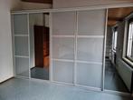 Aluminium schuifdeuren met glas en spiegel, Doe-het-zelf en Verbouw, Deuren en Horren, Ophalen, Gebruikt, Binnendeur, Schuifdeur