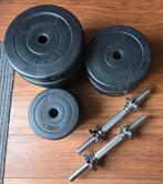 Dumbbells + halterschijven set 39 kg, Ophalen, Zo goed als nieuw, Dumbbell