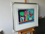 Wouter Stips, ingelijste zeefdruk Cat, angel, home, Ophalen