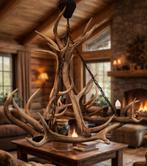 Unieke Gewei Kroonluchter, Ophalen, Nieuw, Hout